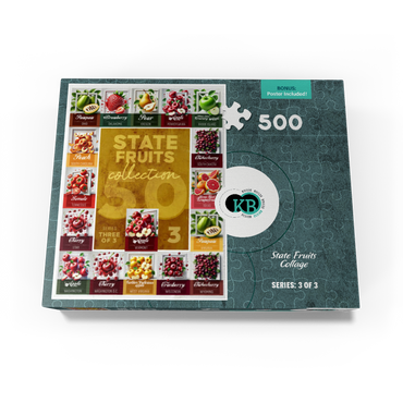 Collage: State Fruits Series, Part 3 of 3 500 Jigsaw Puzzle box view3
