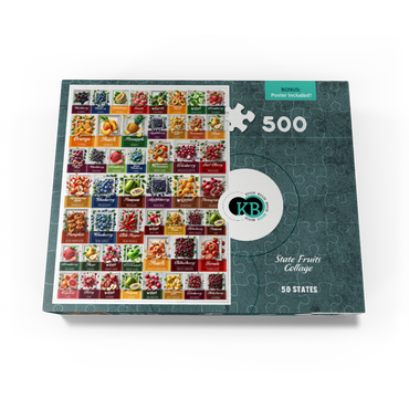Collage Poster: State Fruits Series, vol. 1 500 Jigsaw Puzzle box view3