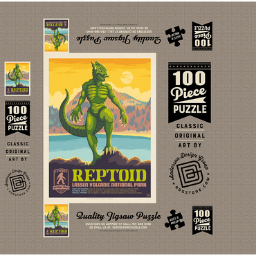 Legends Of The National Parks: Lassen Volcanic's Reptoid 100 Jigsaw Puzzle box 3D Modell