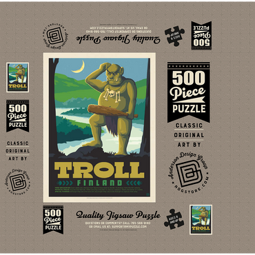 Mythical Creatures: Troll (Finland) 500 Jigsaw Puzzle box 3D Modell