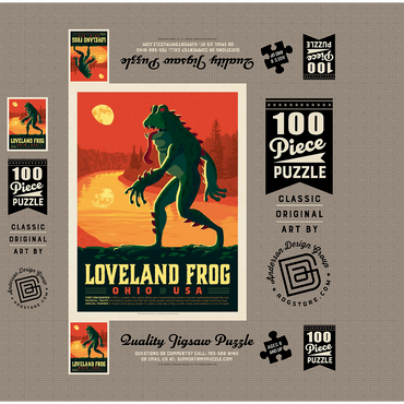Mythical Creatures: Loveland Frog 100 Jigsaw Puzzle box 3D Modell