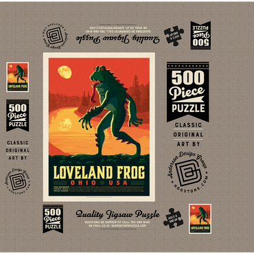 Mythical Creatures: Loveland Frog 500 Jigsaw Puzzle box 3D Modell