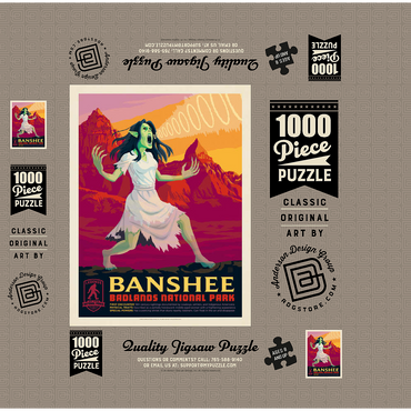 Legends Of The National Parks: Badland's Banshee 1000 Jigsaw Puzzle box 3D Modell