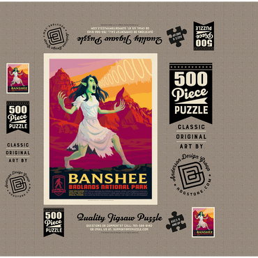 Legends Of The National Parks: Badland's Banshee 500 Jigsaw Puzzle box 3D Modell