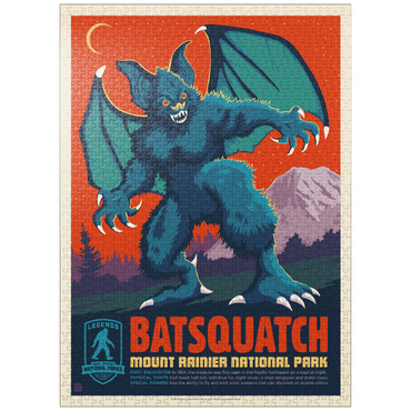 puzzleplate Legends Of The National Parks: Mt Rainier's Batsquatch 1000 Jigsaw Puzzle