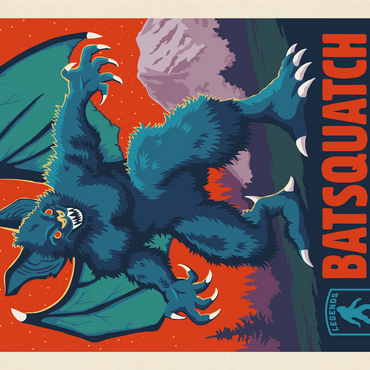 Legends Of The National Parks: Mt Rainier's Batsquatch 1000 Jigsaw Puzzle 3D Modell