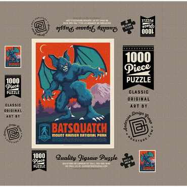 Legends Of The National Parks: Mt Rainier's Batsquatch 1000 Jigsaw Puzzle box 3D Modell