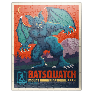 puzzleplate Legends Of The National Parks: Mt Rainier's Batsquatch 100 Jigsaw Puzzle