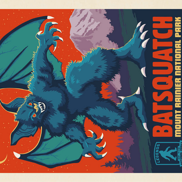 Legends Of The National Parks: Mt Rainier's Batsquatch 100 Jigsaw Puzzle 3D Modell