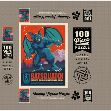 Legends Of The National Parks: Mt Rainier's Batsquatch 100 Jigsaw Puzzle box 3D Modell