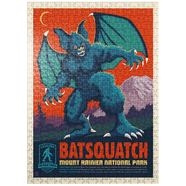 puzzleplate Legends Of The National Parks: Mt Rainier's Batsquatch 500 Jigsaw Puzzle