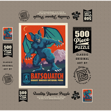 Legends Of The National Parks: Mt Rainier's Batsquatch 500 Jigsaw Puzzle box 3D Modell