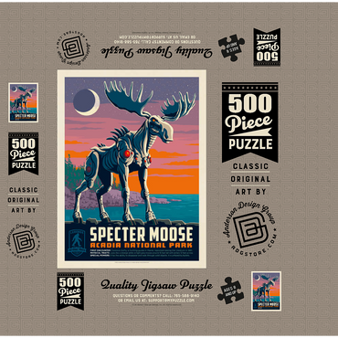 Legends Of The National Parks: Acadia's Specter Moose 500 Jigsaw Puzzle box 3D Modell