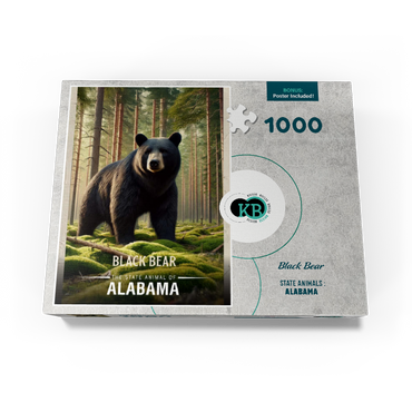 Alabama, Black Bear: State Animals Series 1000 Jigsaw Puzzle box view3