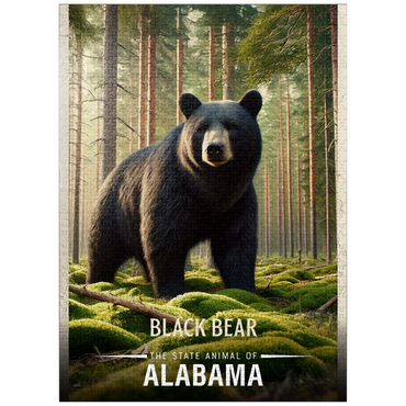 puzzleplate Alabama, Black Bear: State Animals Series 1000 Jigsaw Puzzle