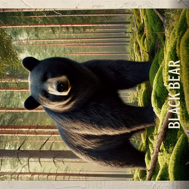 Alabama, Black Bear: State Animals Series 1000 Jigsaw Puzzle 3D Modell