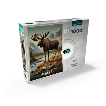 Alaska, Moose: State Animals Series 1000 Jigsaw Puzzle box view2