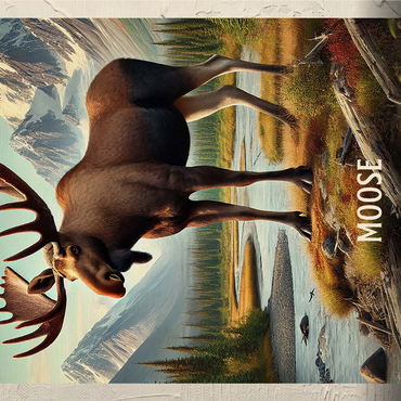 Alaska, Moose: State Animals Series 1000 Jigsaw Puzzle 3D Modell