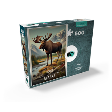 Alaska, Moose: State Animals Series 500 Jigsaw Puzzle box view2