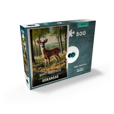 Arkansas, White-Tailed Deer: State Animals Series 500 Jigsaw Puzzle box view2