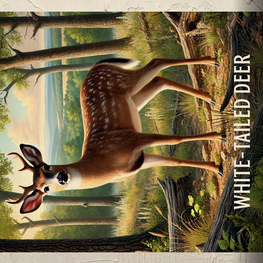 Arkansas, White-Tailed Deer: State Animals Series 500 Jigsaw Puzzle 3D Modell