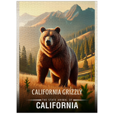 puzzleplate California, California Grizzly: State Animals Series 1000 Jigsaw Puzzle