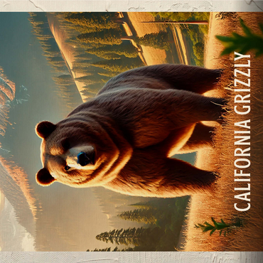 California, California Grizzly: State Animals Series 1000 Jigsaw Puzzle 3D Modell