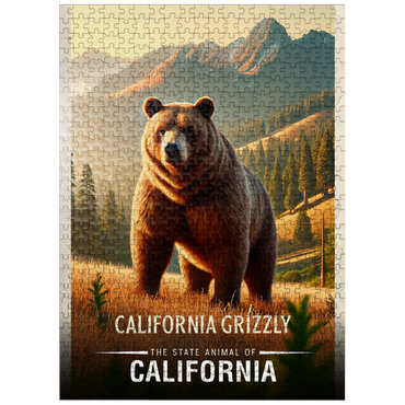 puzzleplate California, California Grizzly: State Animals Series 500 Jigsaw Puzzle