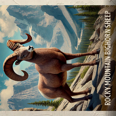 Colorado, Rocky Mountain Bighorn Sheep: State Animals Series 1000 Jigsaw Puzzle 3D Modell