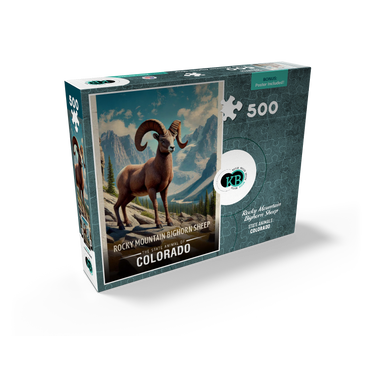 Colorado, Rocky Mountain Bighorn Sheep: State Animals Series 500 Jigsaw Puzzle box view2