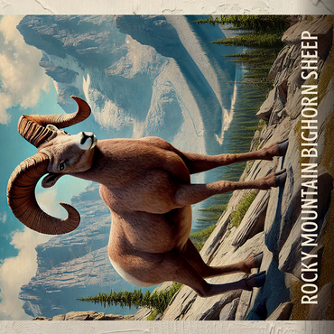 Colorado, Rocky Mountain Bighorn Sheep: State Animals Series 500 Jigsaw Puzzle 3D Modell