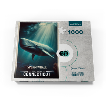 Connecticut, Sperm Whale: State Animals Series 1000 Jigsaw Puzzle box view3