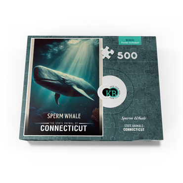 Connecticut, Sperm Whale: State Animals Series 500 Jigsaw Puzzle box view3