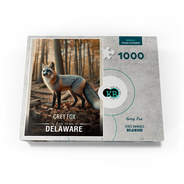 Delaware, Grey Fox: State Animals Series 1000 Jigsaw Puzzle box view3