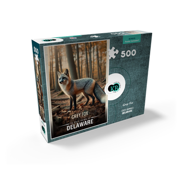 Delaware, Grey Fox: State Animals Series 500 Jigsaw Puzzle box view2