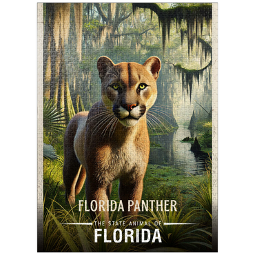 puzzleplate Florida, Florida Panther: State Animals Series 1000 Jigsaw Puzzle