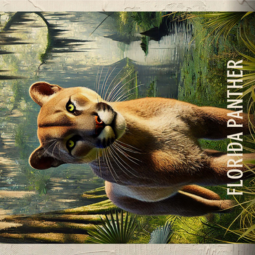 Florida, Florida Panther: State Animals Series 1000 Jigsaw Puzzle 3D Modell