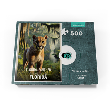 Florida, Florida Panther: State Animals Series 500 Jigsaw Puzzle box view3