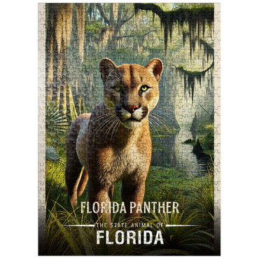 puzzleplate Florida, Florida Panther: State Animals Series 500 Jigsaw Puzzle