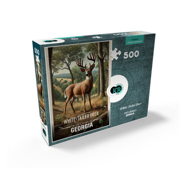 Georgia, White-Tailed Deer: State Animals Series 500 Jigsaw Puzzle box view2