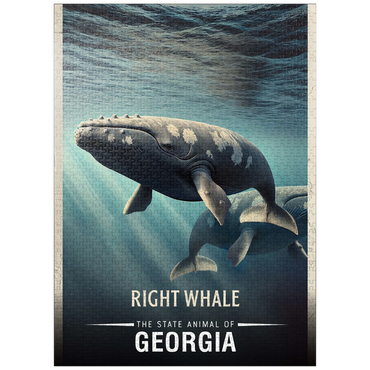 puzzleplate Georgia, Right Whale: State Animals Series 1000 Jigsaw Puzzle