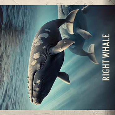 Georgia, Right Whale: State Animals Series 1000 Jigsaw Puzzle 3D Modell