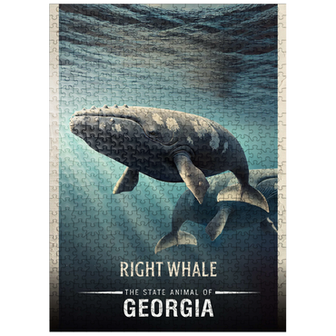 puzzleplate Georgia, Right Whale: State Animals Series 500 Jigsaw Puzzle