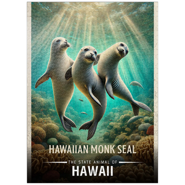 puzzleplate Hawaii, Hawaiian Monk Seal: State Animals Series 1000 Jigsaw Puzzle