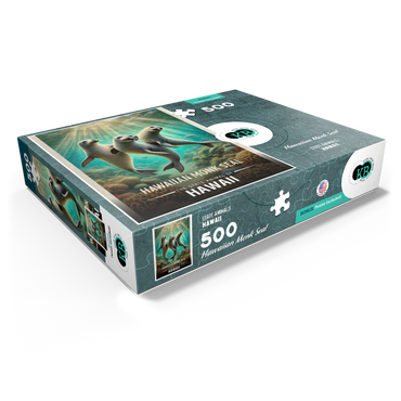 Hawaii, Hawaiian Monk Seal: State Animals Series 500 Jigsaw Puzzle box view1