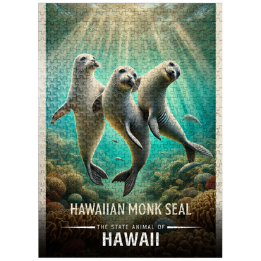 puzzleplate Hawaii, Hawaiian Monk Seal: State Animals Series 500 Jigsaw Puzzle