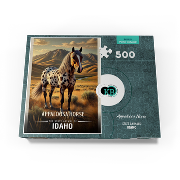 Idaho, Appaloosa Horse: State Animals Series 500 Jigsaw Puzzle box view3