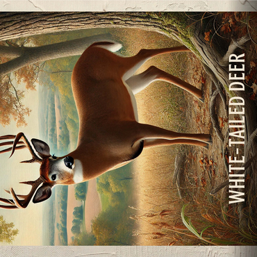 Illinois, White-Tailed Deer: State Animals Series 1000 Jigsaw Puzzle 3D Modell