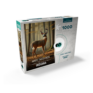 Indiana, White-Tailed Deer: State Animals Series 1000 Jigsaw Puzzle box view2