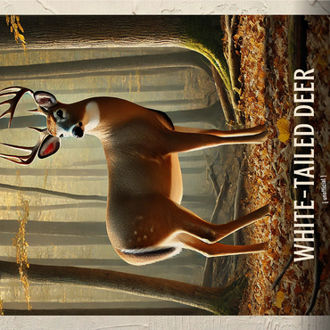 Indiana, White-Tailed Deer: State Animals Series 1000 Jigsaw Puzzle 3D Modell